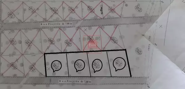 4 Lots de Terrain à Borj Ettouil de 450m² chacun