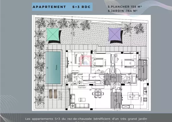 Appartements aux Jardins de Carthage