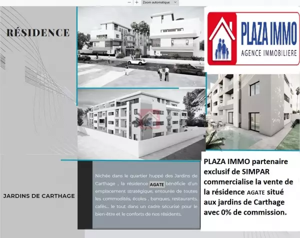 Duplex avec Piscine aux Jardins de Carthage