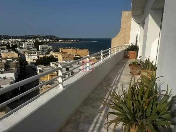 Bel appartement à louer S2 meublé vue sur mer au Kram