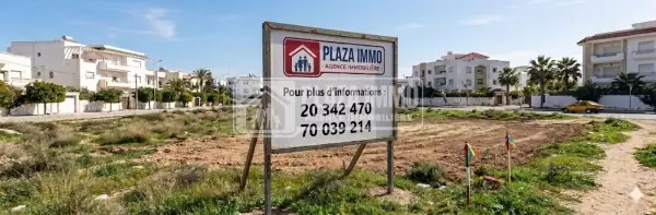 VENTE TERRAIN 1800 m2 A LA SOUKRA